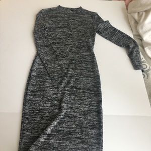 Long sleeve bodycon mock neck dress